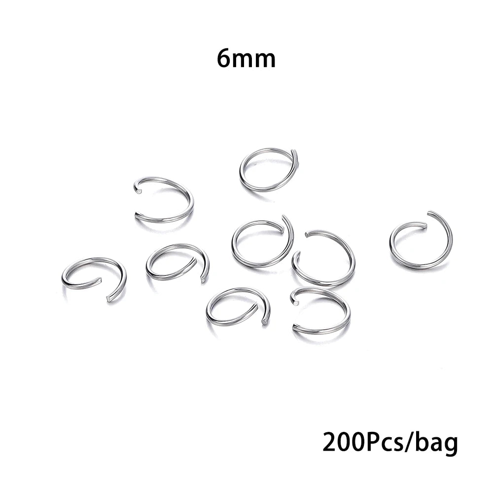 200Pcs Stainless Steel Open Jump Rings for Jewelry Making Supplies DIY Double Loops Split Rings Connectors For Jewelry Findings