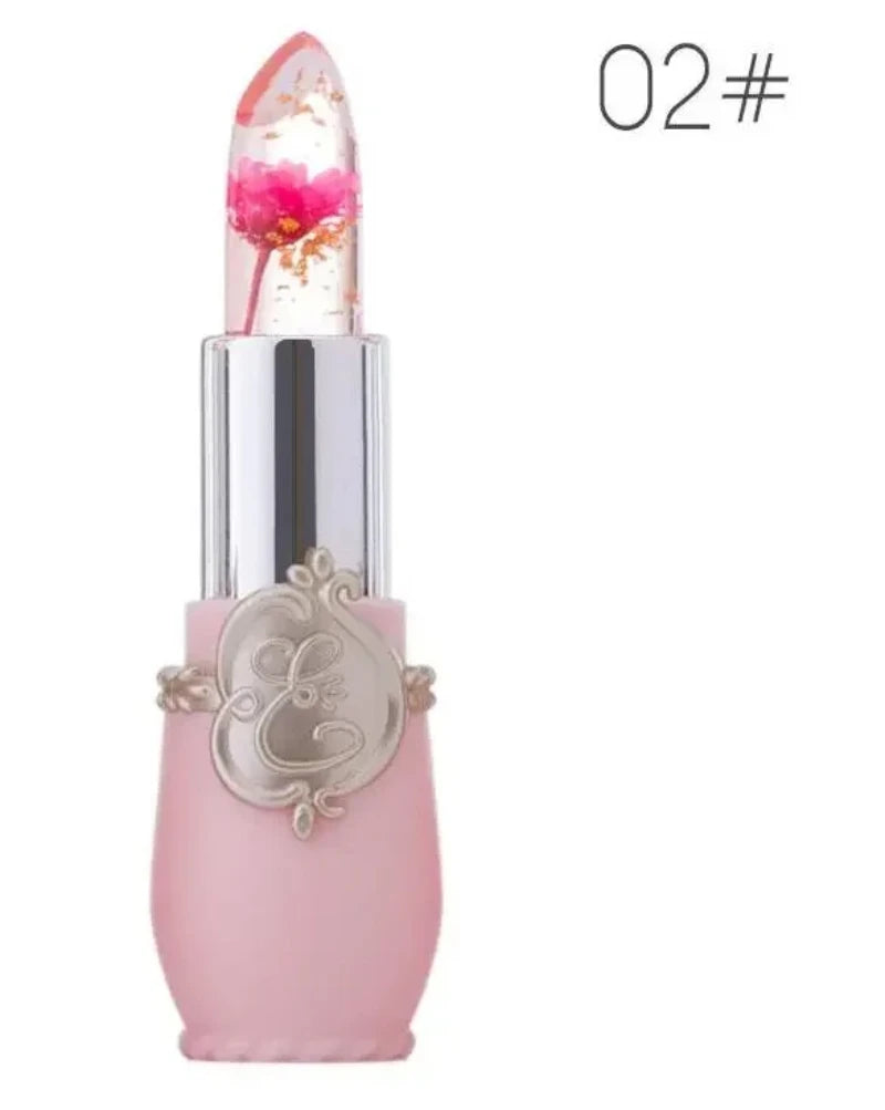 Waterproof Flower LipStick Jelly Flower Transparent Color Changing Lipstick Long Lasting 6 Colors Flower Lipsticks Lip Balm