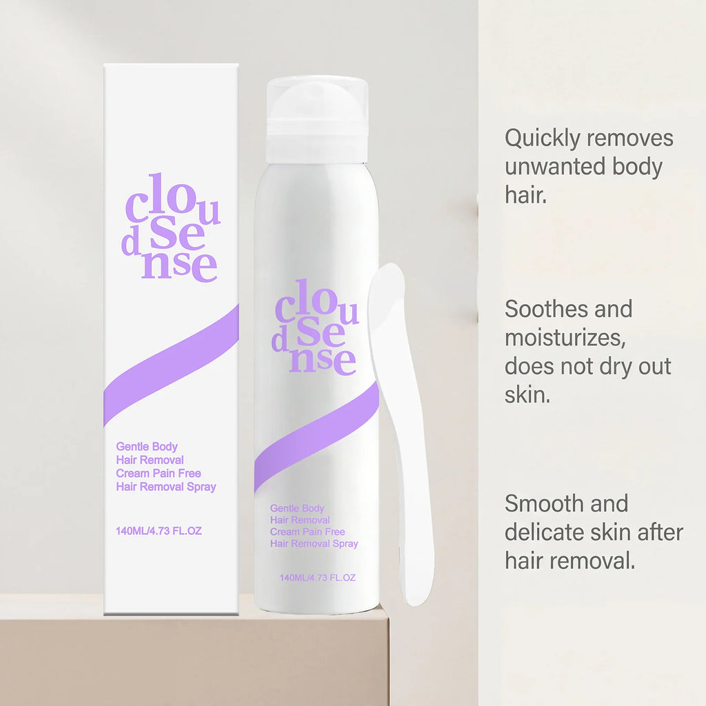 Mild Hair Removal Spray, Painless, Gentle & Refreshing, Full Body Use, Portable & Easy to Operate, Ideal for Summer