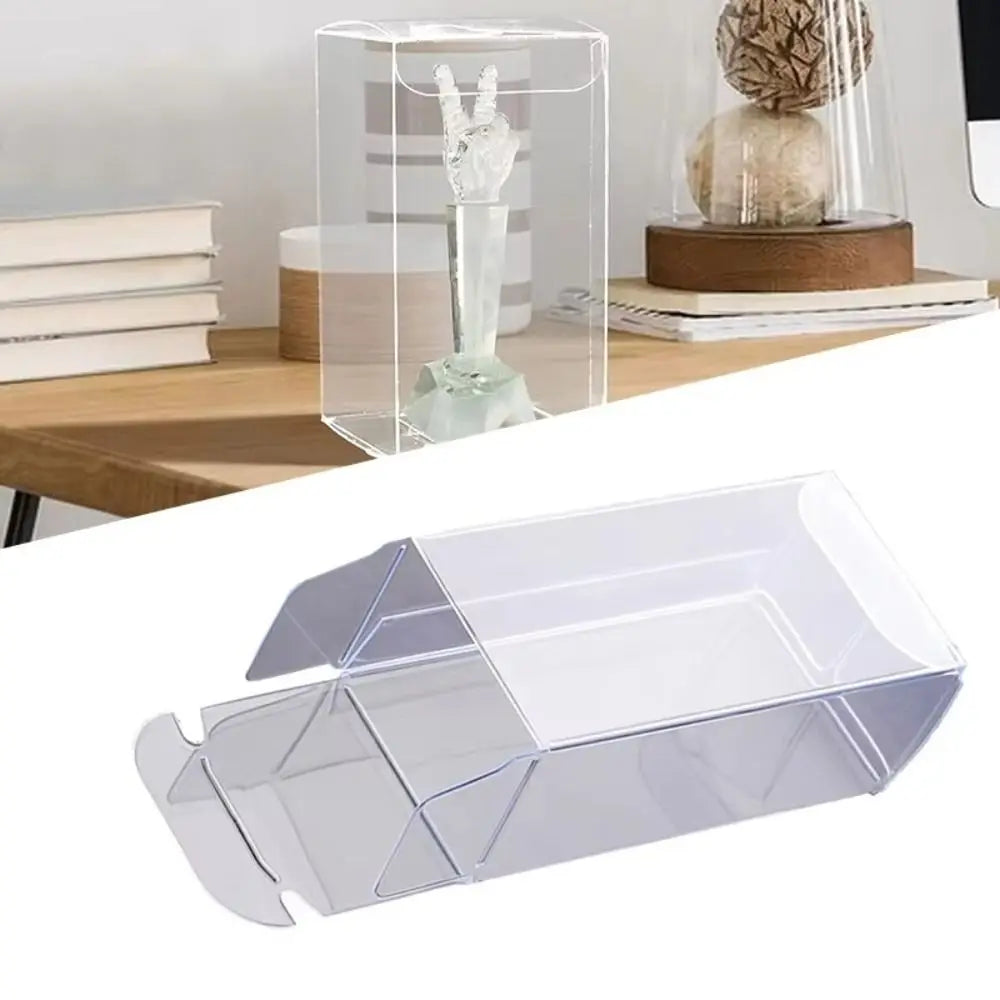 10Pcs Transparent Car Model Display Box 1/64 Toy Car Model Clear Anime Model Protection Showcase Dustproof PVC