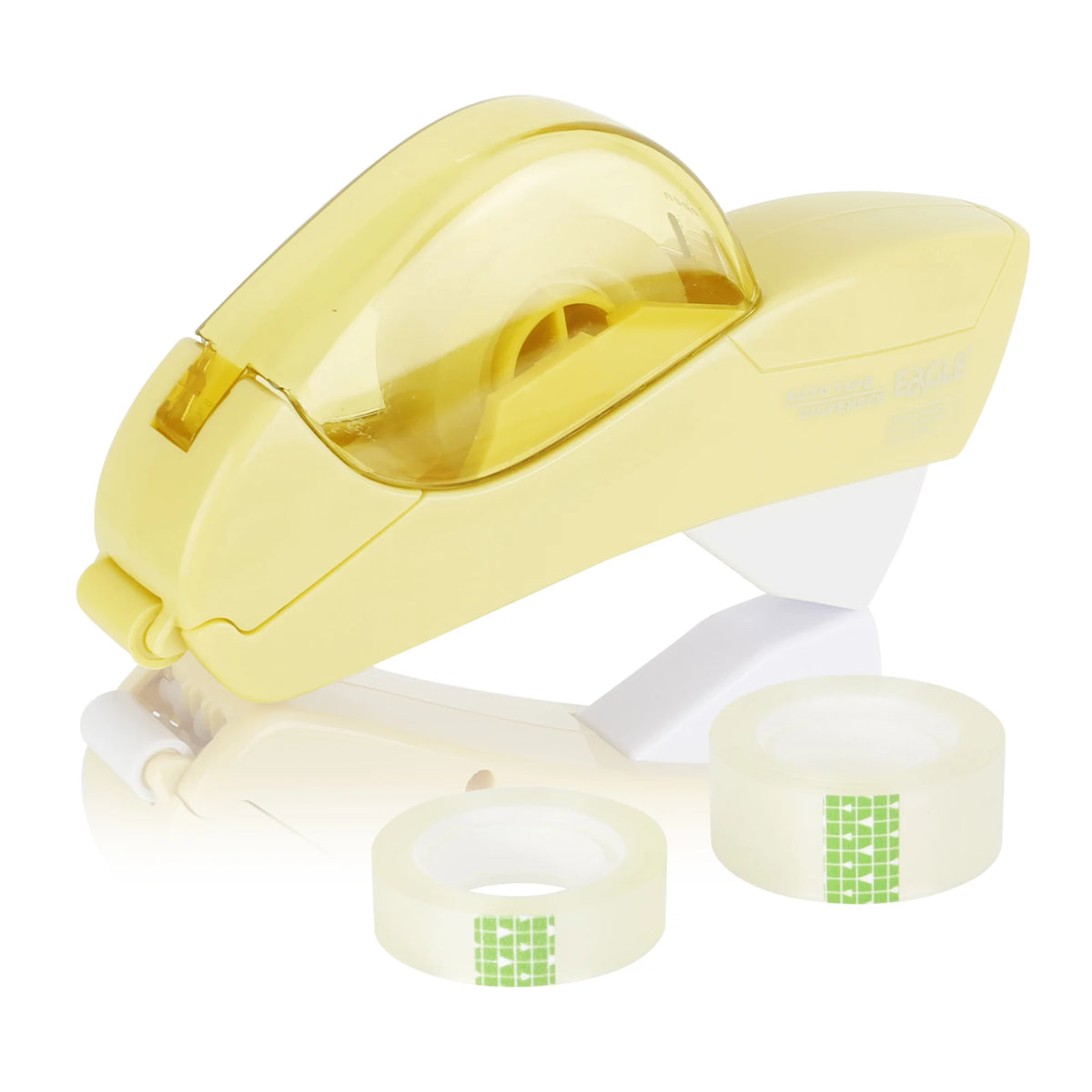 Auto Tape Dispenser Cutter With Tow Roll Tape Portable Stationery Hand Held Tape Holder For Wrapping Office Home School Supplies