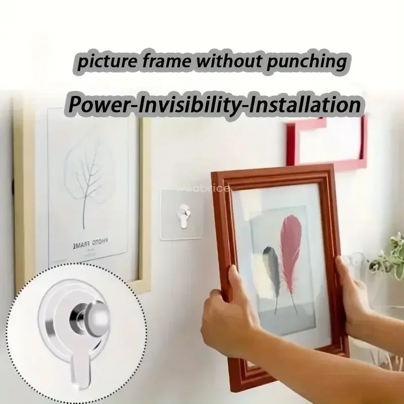 Hook Hanging Sticker Easy Wall Adhesive Wall Hooks Self-Adhesive Strong Adhesive Picture Frame Nails Transparent Seamless