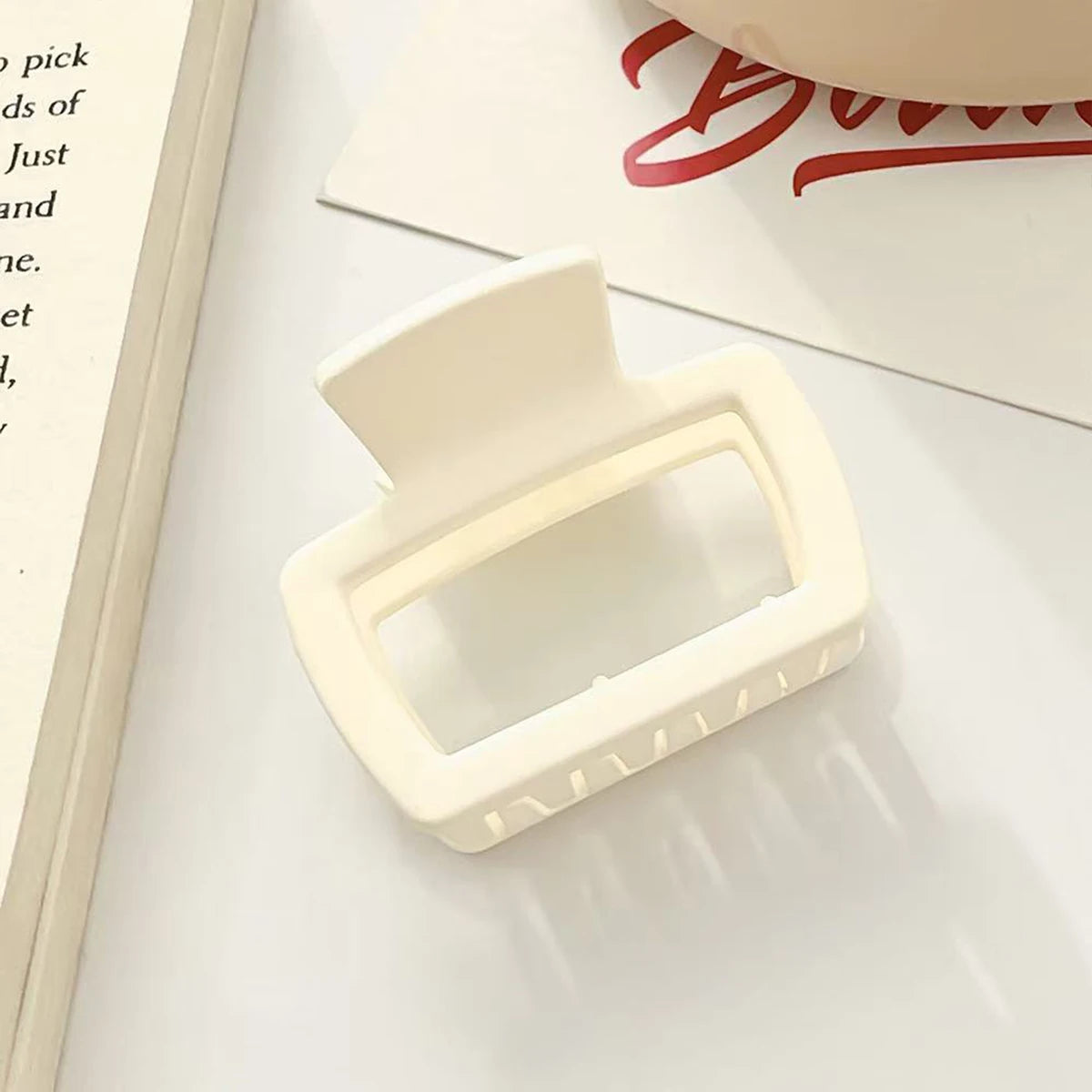 4pcs Women's Square Lightweight Hair Claw Clip Fashionable Elegant Hair Accessory Clip Suitable Hair Styling Makeup