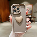 Cute INS 3D Love Heart Silicone Phone Case For iPhone 11 12 13 14 15 16 17 Air Pro Max 7 8 Plus SE2022 Shockproof Candy Cover