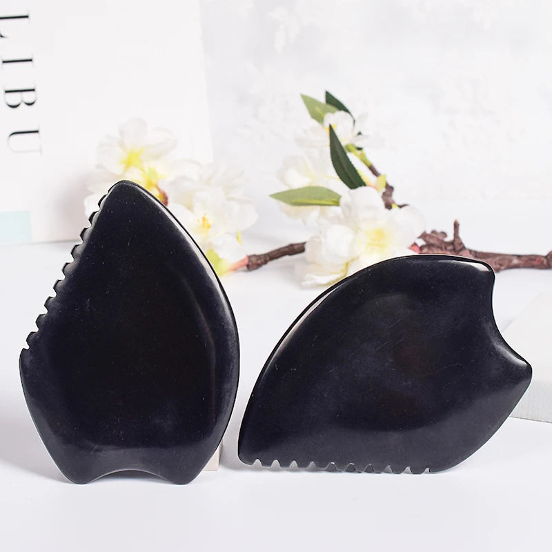 Natural Bian Stone Facial Gua Sha Scraper Tool For Neck Face Beauty SPA Massage Guasha Skin Care Fades Wrinkles Spots