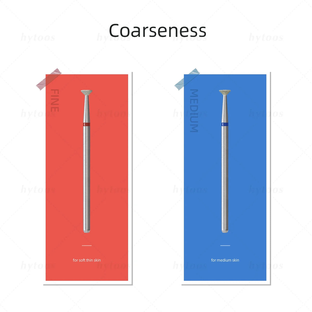 HYTOOS 4mm Inverted Cone Diamond Drill Bit - Russian Cuticle & Dead Skin Remover Pro Safe Nail Cleaner Tool for Manicure