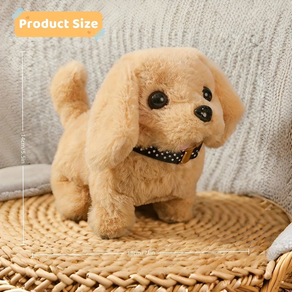 2026 Model Interactive Realistic Golden Retriever Toy Dog,Realistic Walking Barking & Tail Wagging, Electric Puppy with Sounds