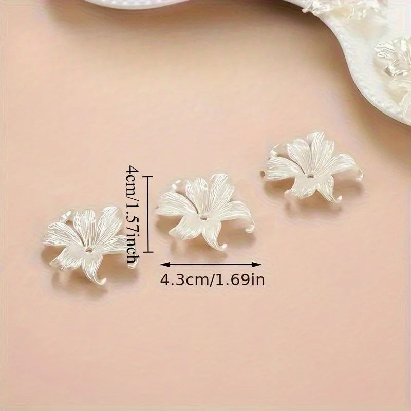 Iris Flower Plastic Beads for DIY Jewelry Making - Ideal for Handcrafted Necklaces, Earrings & Keychains,Jewelry Making Supplies