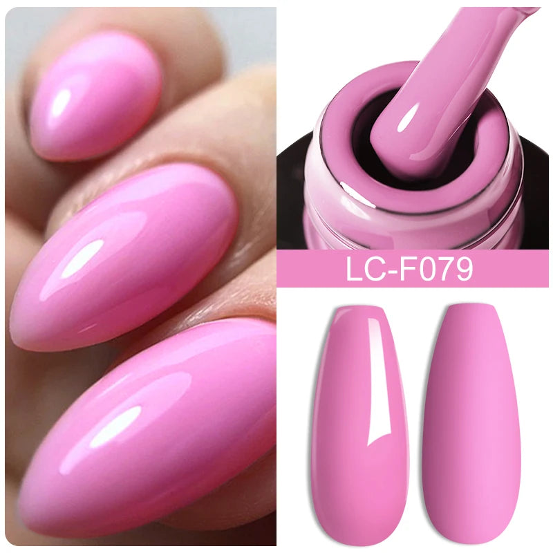 LILYCUTE Milky White Gold Sequins Quick Extension Rubber Base Gel Nail Polish Glitter Extend Construct Hard Gel Nail Art Varnish