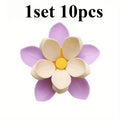 10pcs Lotus food bags clip,petal food bag sealing clip - heavy-duty plastic - sturdy two-layer structure,suitable for snack bags