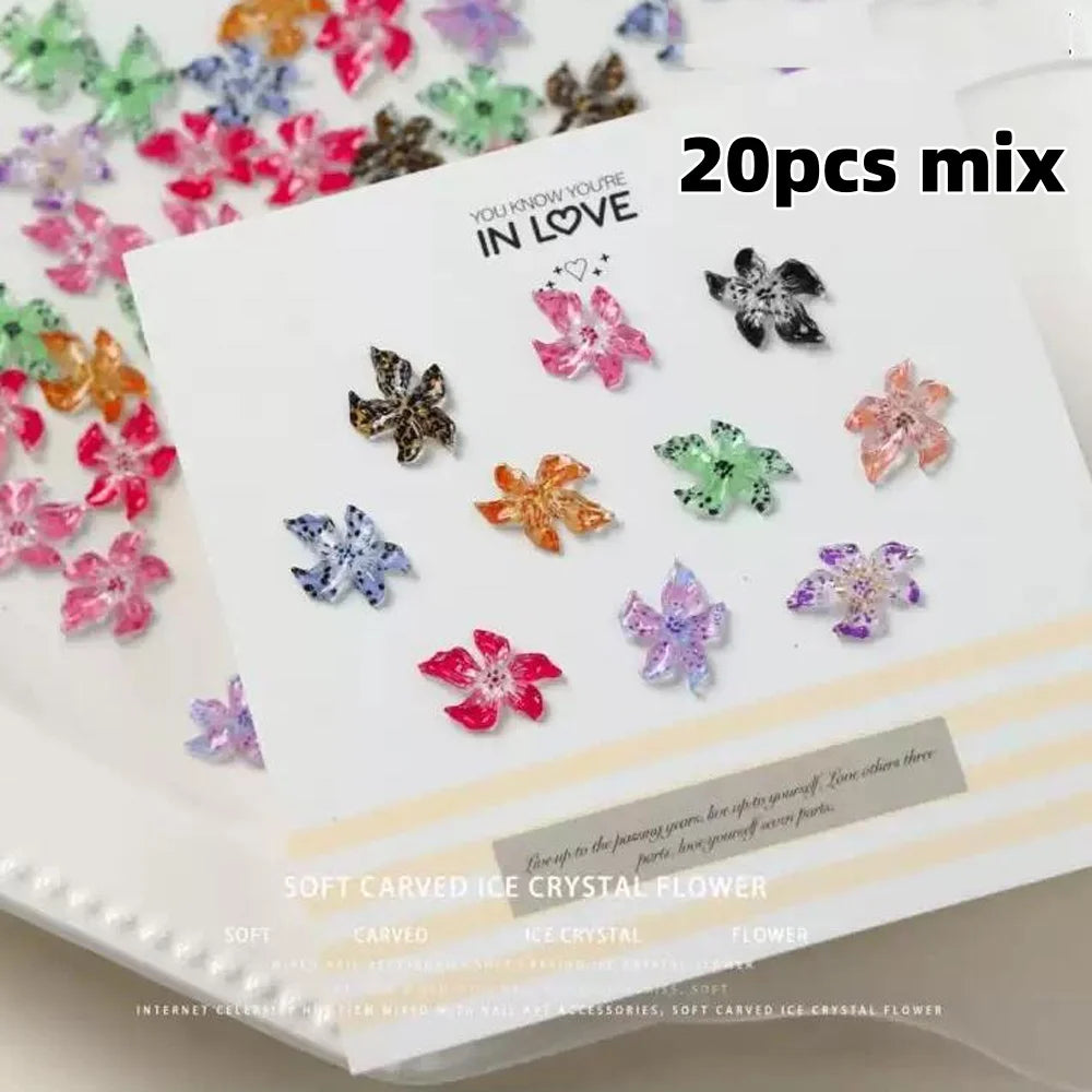 500-600pcs Bow Flower Nail Art Resin Decorations Mix Shapes Nail Charms Press on Manicure Supplies Jewelry Kawaii Accessories *&