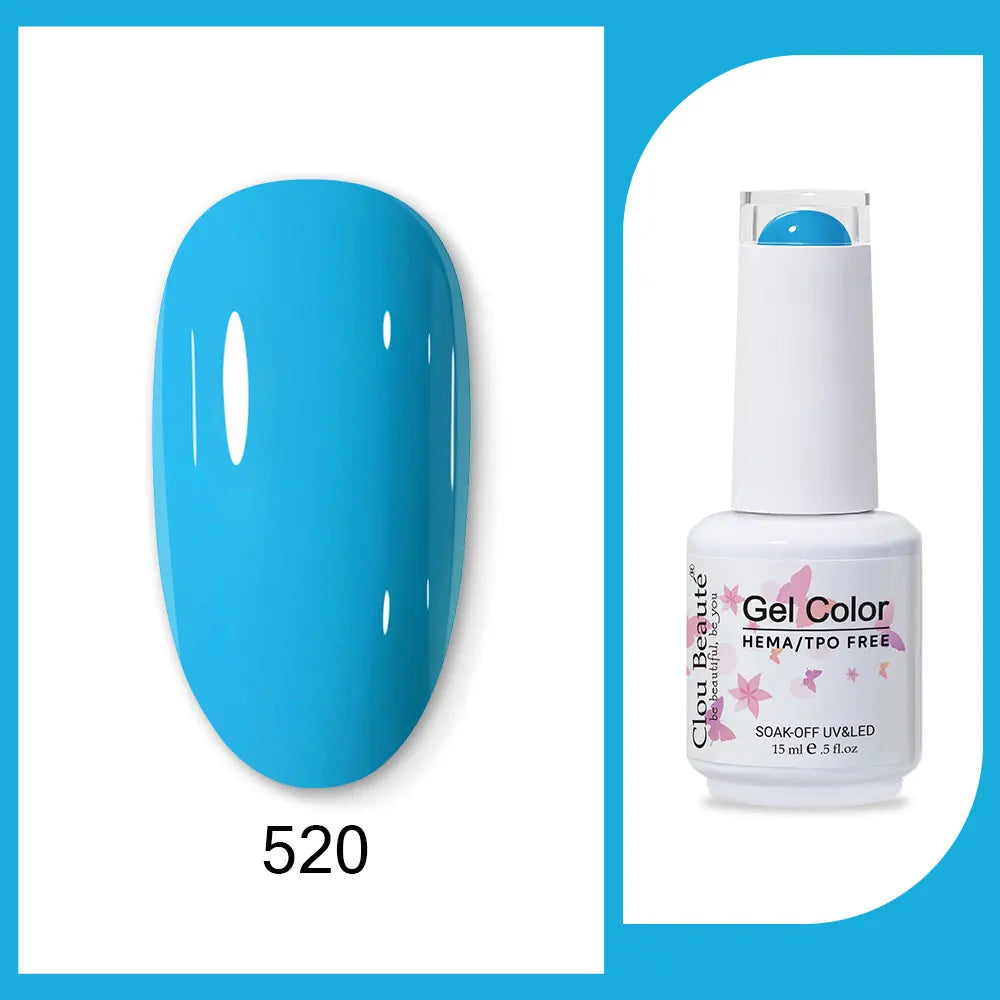 Clou Beaute TPO FREE Nail Gel Polish High Pigment Nail Art Supply Spring Summer Pastal Color Varnish UV Gel Clear Base Top Coat