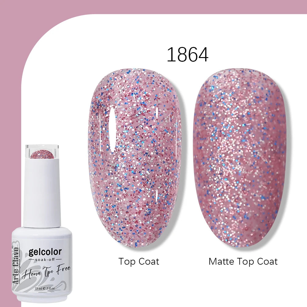 Arte Clavo HEMA TPO FREE 15ml UV LED Gel Nail Polish Soak Off Semi Permanent Daily Wear Universal Color For All Seasons Manicure