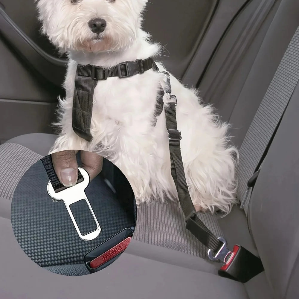 2/4 Pet Seat Belt Adapters Car Metal Clips for Pet Leashes, Compatible with Truck & Car Seats