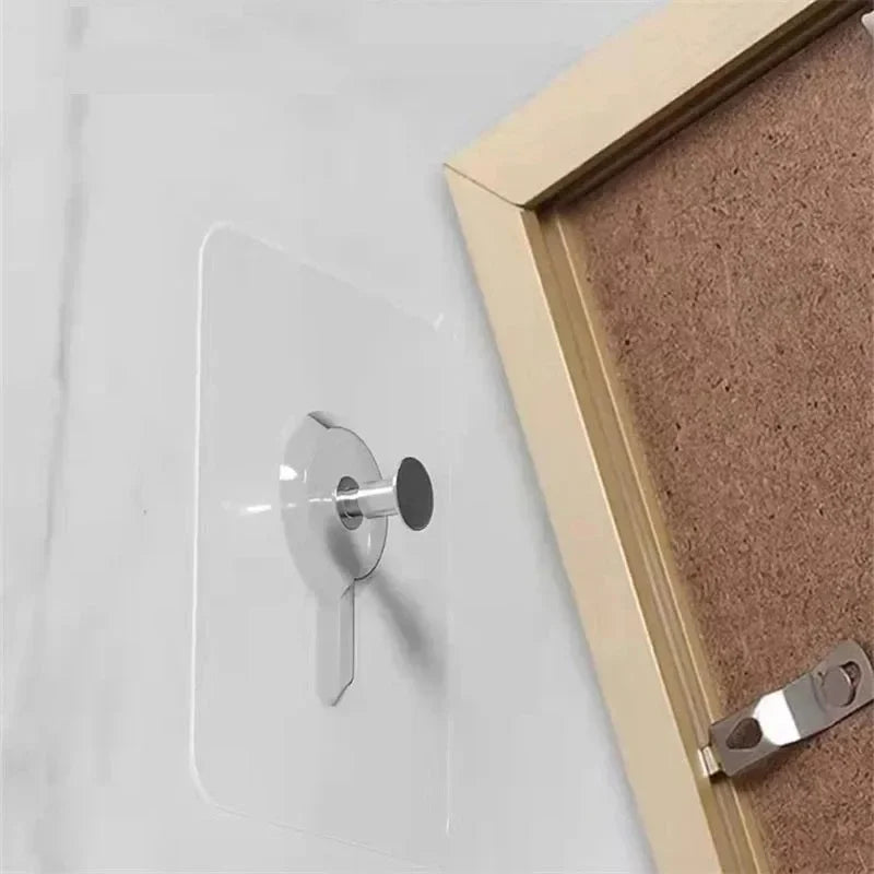 Premium Adhesive Wall Hooks Multipack - Crystal Clear Picture Hangers for Home/Office