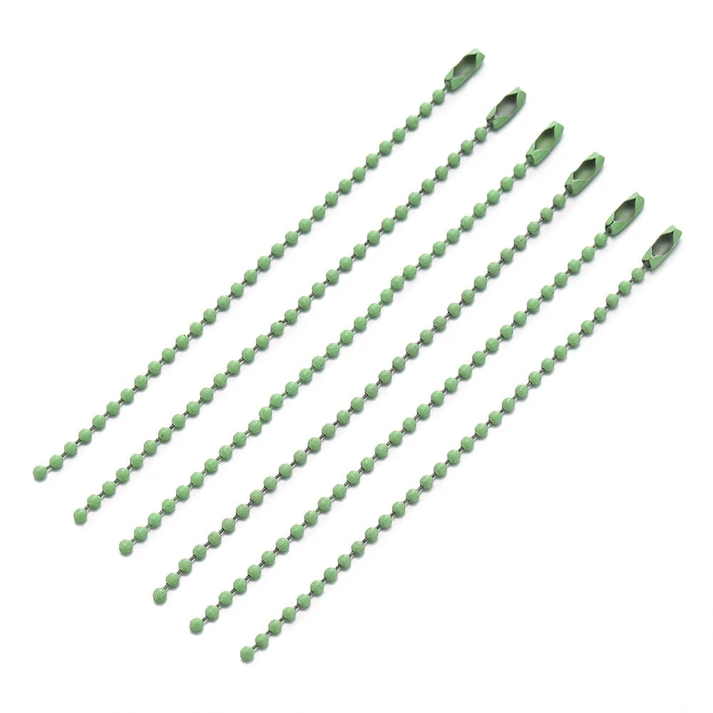 20pcs/Lot 10/12cm Iron Colorful Ball Bead Chain Fits Key Chain Dolls Label Hand Tag Connectors DIY Jewelry Making Supplies