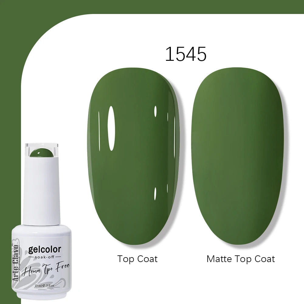 Arte Clavo HEMA TPO FREE 15ml UV LED Gel Nail Polish Soak Off Semi Permanent Daily Wear Universal Color For All Seasons Manicure