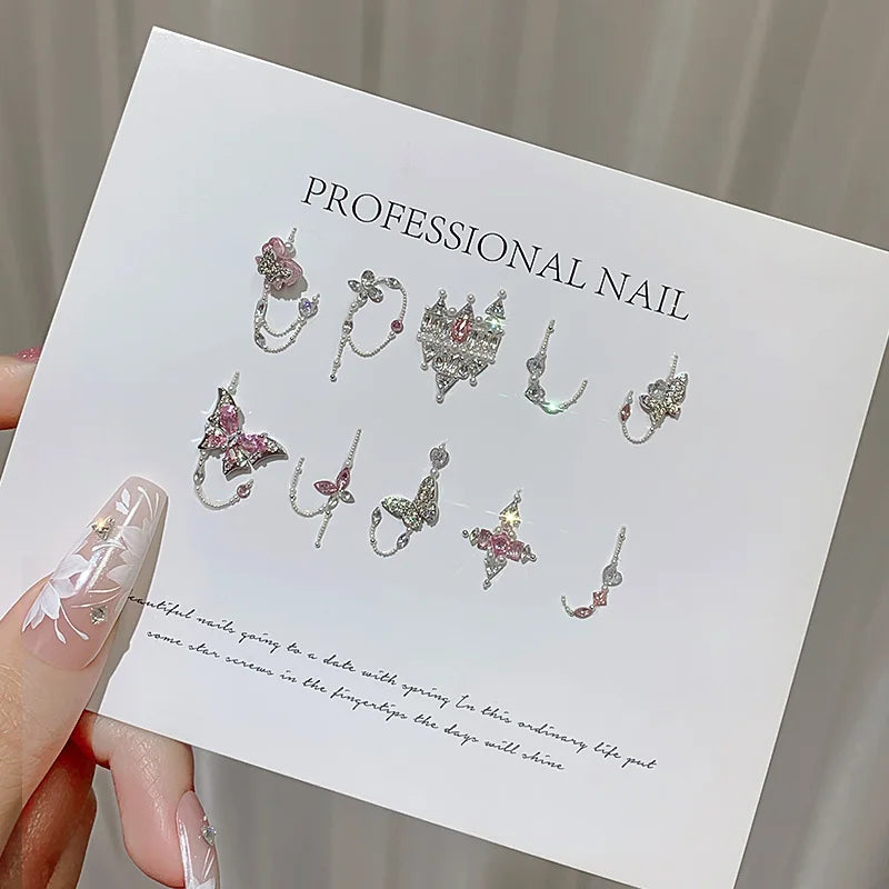 50-100Pcs Sparkle White Horse Eye Zircon Nail Rhinestones Flat Bottom Water Drop Shape Nail Art Gems Manicure Gel Polish Decor