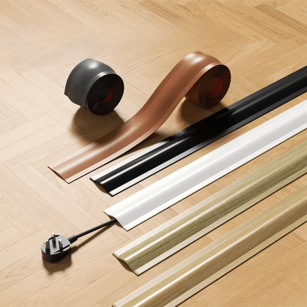 PVC Cord Covers for Wires on Floor Soft Floor Cable Cover Cord Hider Floor Cable Management Cable Protector