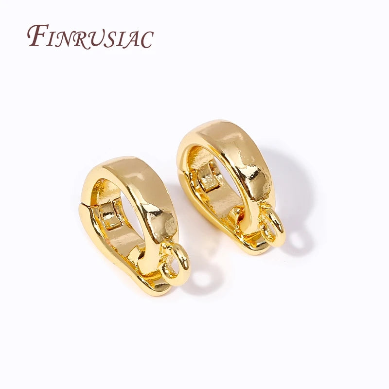 18K Gold Plated Bails For Pendants,Charms Clasps Connector For Jewelry Making Supplies,Hinged Necklace Enhancer,Jewelry Findings