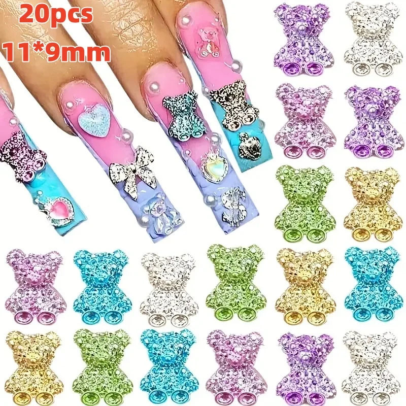 500-600pcs Bow Flower Nail Art Resin Decorations Mix Shapes Nail Charms Press on Manicure Supplies Jewelry Kawaii Accessories *&