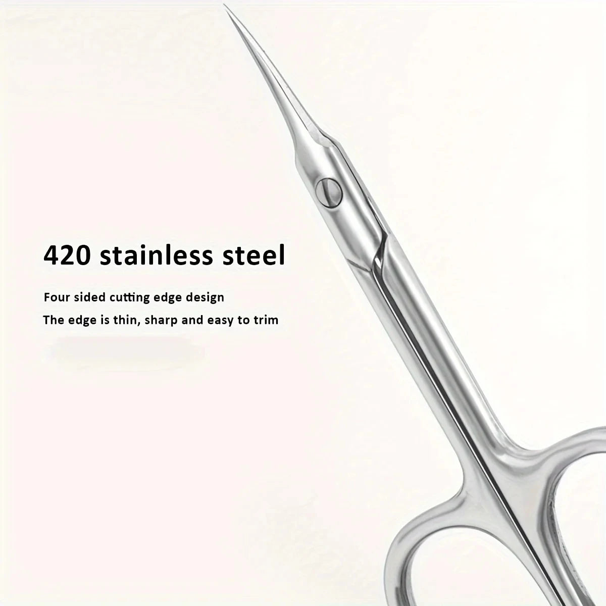 Cuticle Scissors Trimmer for Manicure and Pedicure Curve Blade Precise Pointed Tip Grooming Kit for Nail Art Extra Fine Cuticle