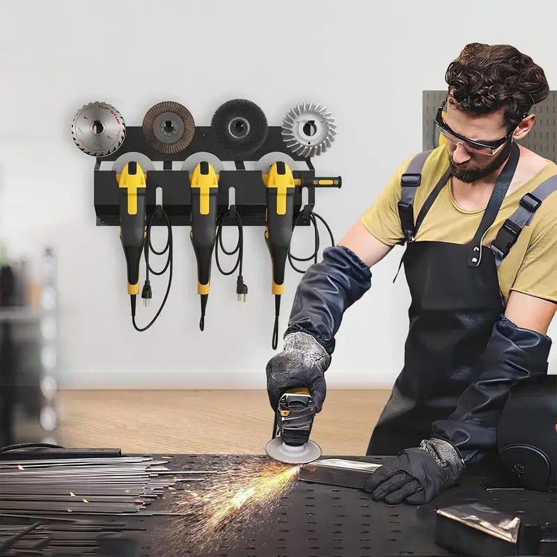 Tool Wall Mount Bracket For Grinder Electric Polishers Wall Mounted Rack Hanger Heavy Duty Multifunctional Angle Grinder Storage