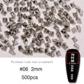 500pcs/bag 3D Silver Punk Pointed Rivet Nail Charms 1.5/2mm Metallic Rivets Studs Nail Art Decorations DIY Manicure Ornaments *1