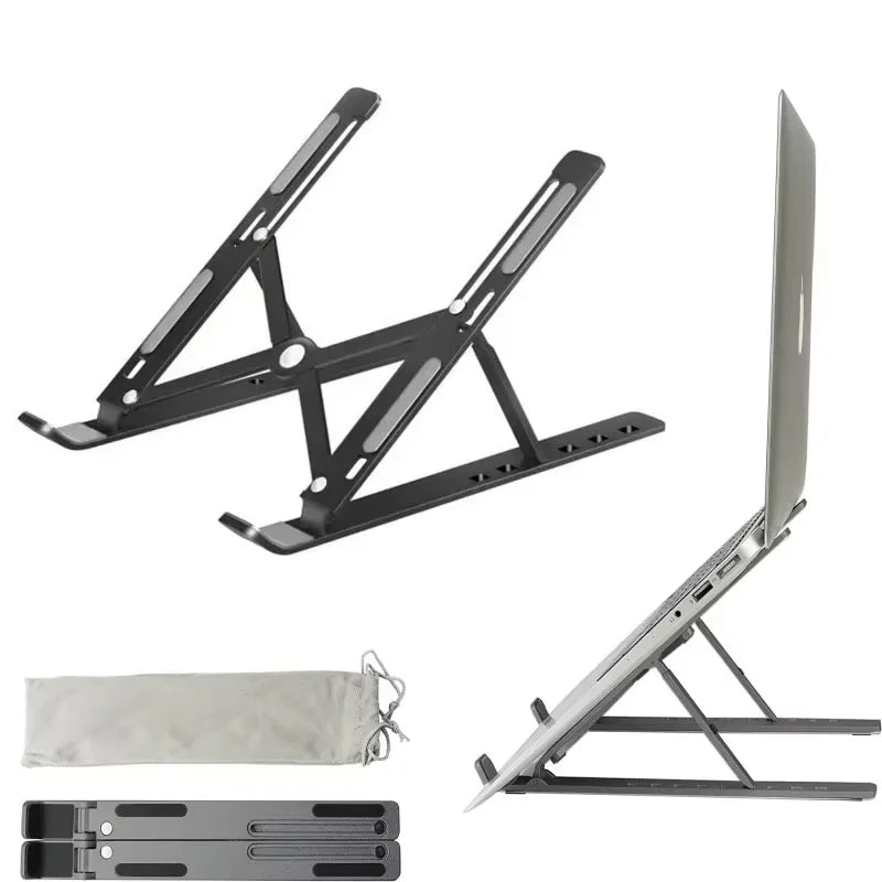 Laptop Stand For Macbook Folding Adjustable Aluminum Computer Pc Tablet Stand Notebook Tablelaptop Holder Heat Dissipation