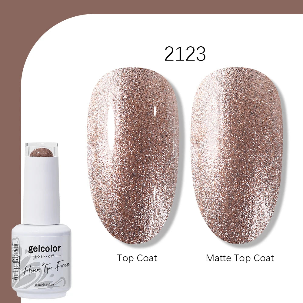 Arte Clavo HEMA TPO FREE 15ml UV LED Gel Nail Polish Soak Off Semi Permanent Daily Wear Universal Color For All Seasons Manicure