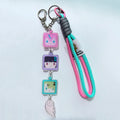 Game Zenless Zone Zero Angels of Delusion Sunna Aria Nangong Uha Cosplay Keychain Acrylic Keyring Key Chain Bag Accessory Prop