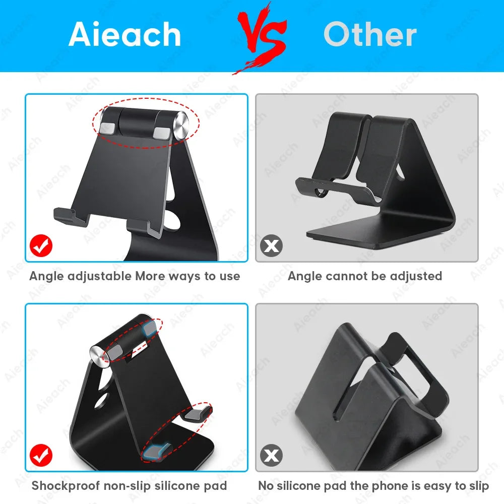 Metal Adjustable Tablet Holder Stand For iPad Universal Desktop Phone Tablet Stand For 7 to 11 inch Oneplus Xiaomi Redmi Lenovo
