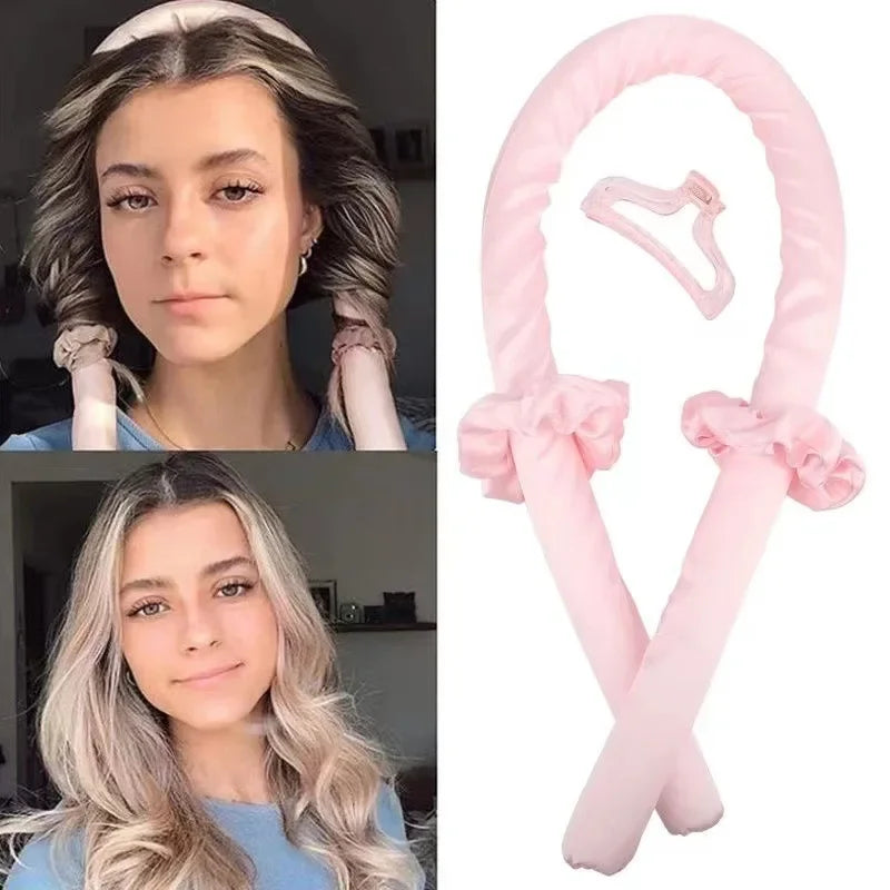 Hair Accessories For Women Clip Soft Hair Curlers Heatless Curling Rod Headband Hair Styling Tools Curling Ribbon Modeling Set