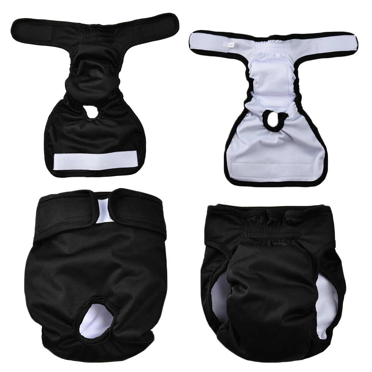 3pcs Washable Female Dog Diaper for Small Medium Dogs Adjustable Pet Physiological Pant Reusable Leakproof Pets  Diapers Sets