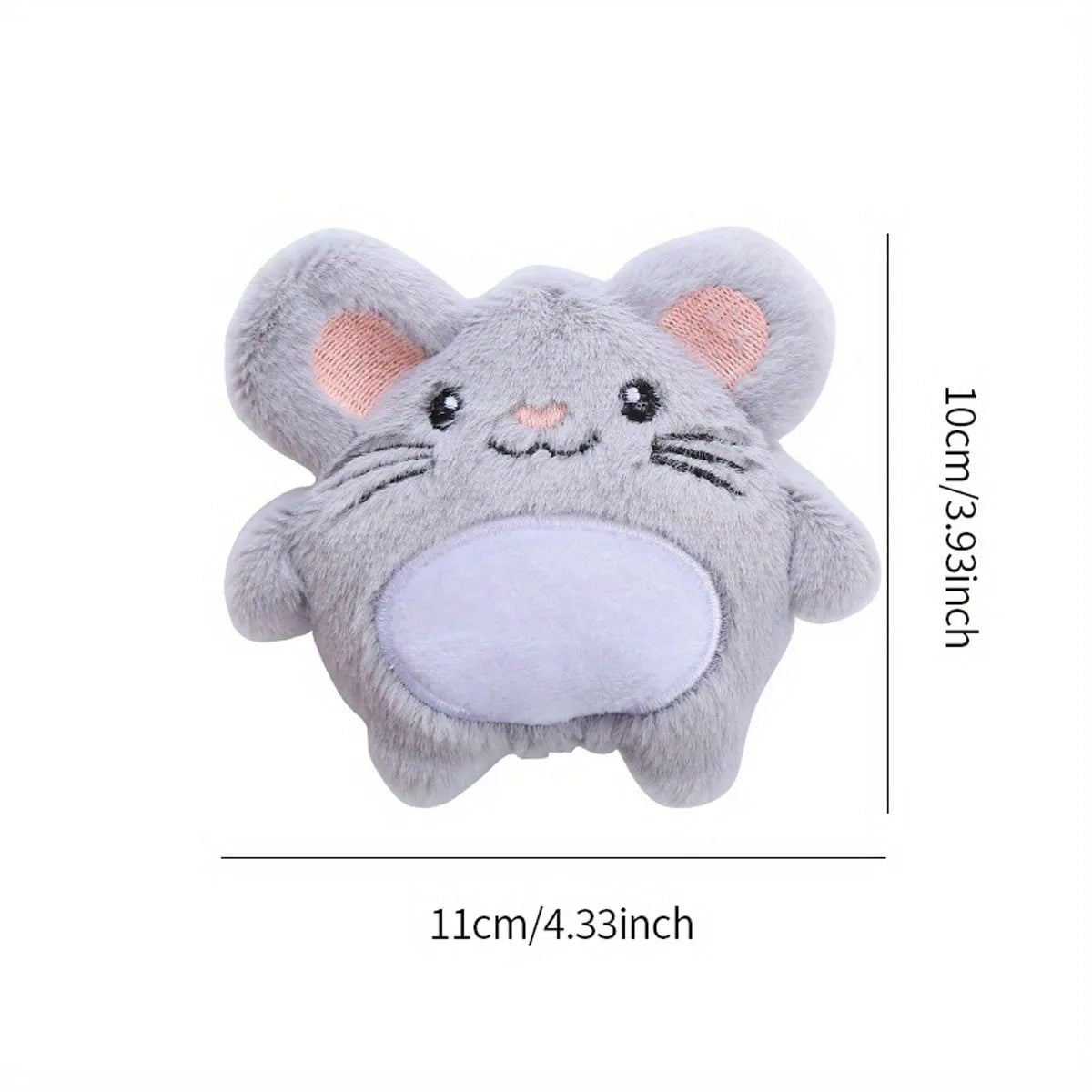 New Plush Doll Mouse Rabbit Cartoon Animal Cat Dog Double Pet Toy Soft Bite-Resistant Self-Exciting Cat Toy