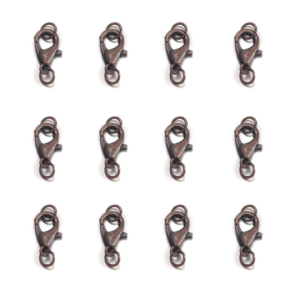 50Pcs Lobster Clasps Hooks with 100Pcs Jump Rings End Clasps Bracelet Necklace Connectors for DIY Jewelry Making Supplies