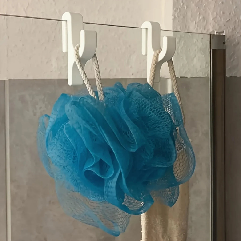 6/10pcs 3D Shower Door Towel Hook for 8mm Glass Doors Bathroom Hanger for Towels Bathrobes Clothes Laundry Dormitory Apartment