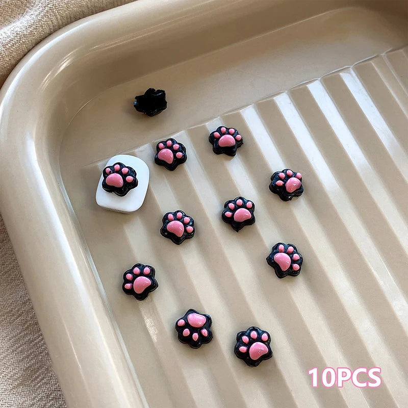 10pcs Nail Art Charms Resin Mini Cherry Strawberry Nail Art Flat Back Stone Figurines Scrapbook DIY Jewelry Decor Crafts
