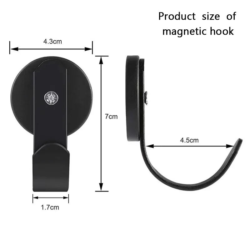 Strong Magnetic Hook - Heavy Duty NdFeB Magnet Hanger, Scratch-Proof & Easy Install for Fridge, Door.Ideal Home