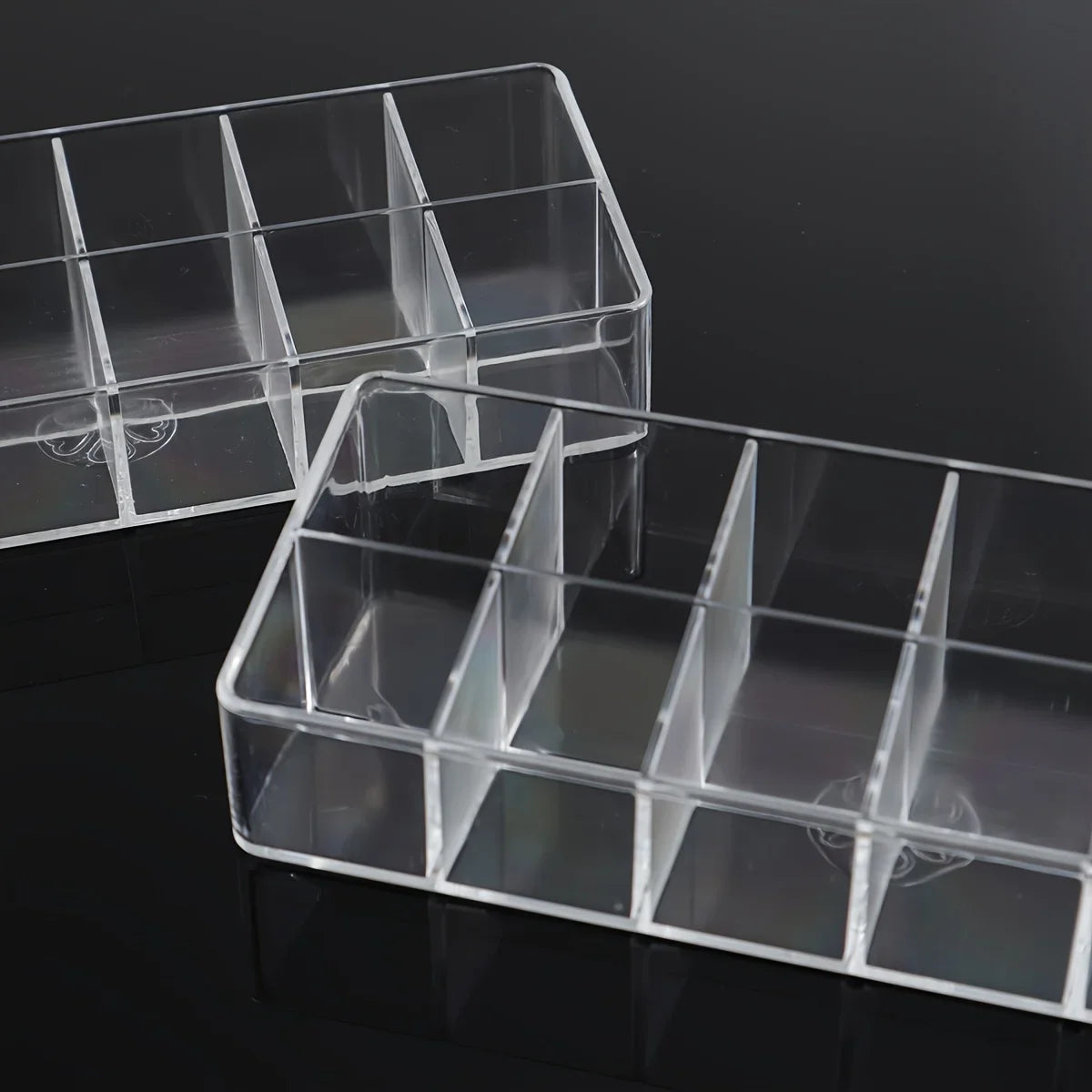 Clear 12 Grid Lipstick Stand Case Makeup Organizer Storage Box Lipstick Display Stand Holder Cosmetic Jewelry Organizer Box