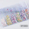 6 Grids/Bag Nail Chunky Glitter Flakes Colorful Nail Art Decals Sequins For Nail Art Slices Mxied Cosmetic Holo Glitter Tips