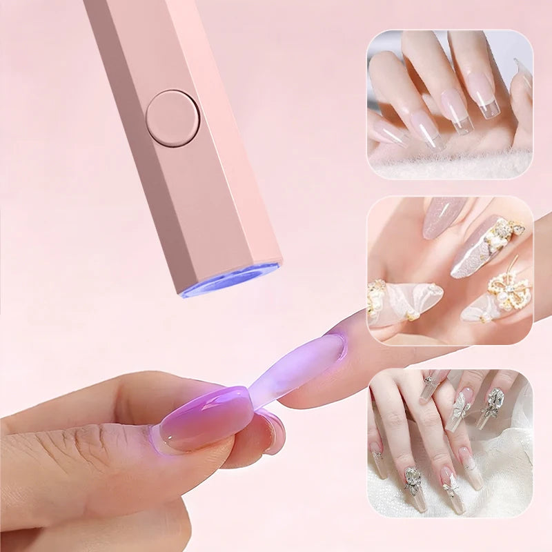 Portable Handheld UV LED Nail Lamp USB Rechargeable Pen Shape Nail Dryer Quick Curing Light for Gel Polish Manicure And Nail Art