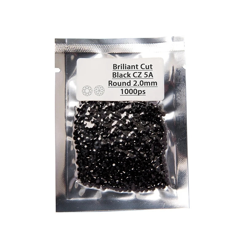 1000pcs/bag AAAAA Grade Various Color 0.8~2.75mm Zirconia Gems Beads Round Cut Cubic Zircon Stones For Jewelry Making