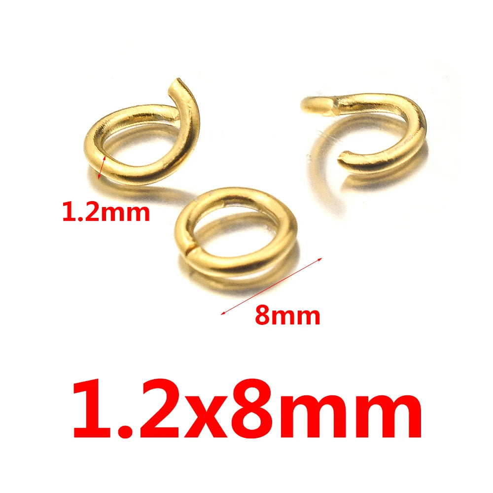 100pcs Lot 4 6 8 10mm Gold Stainless Steel Jump Rings Open Split Ring Connectors for DIY Jewelry Making Supplies Wholesale Items