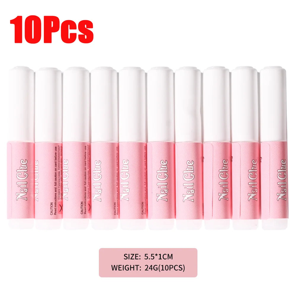 10/50/100Pcs Mini Nail Art GLue Set Net2g Strong Adhesive Gel for Acrylic Press On Nail Tips/Rhinestones Long Lasting Bond Glue