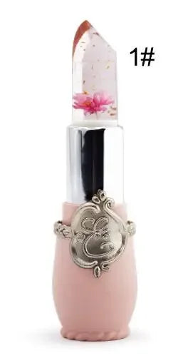Waterproof Flower LipStick Jelly Flower Transparent Color Changing Lipstick Long Lasting 6 Colors Flower Lipsticks Lip Balm