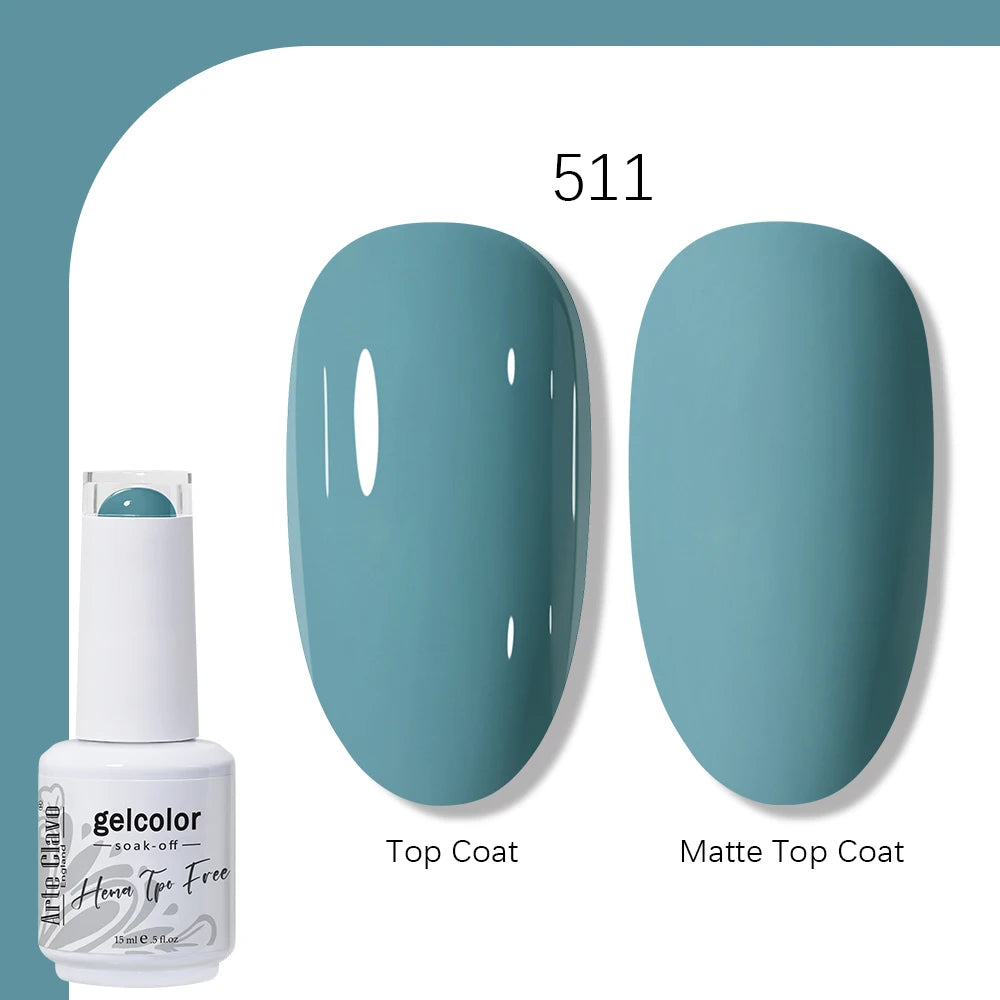 Arte Clavo HEMA TPO FREE 15ml UV LED Gel Nail Polish Soak Off Semi Permanent Daily Wear Universal Color For All Seasons Manicure