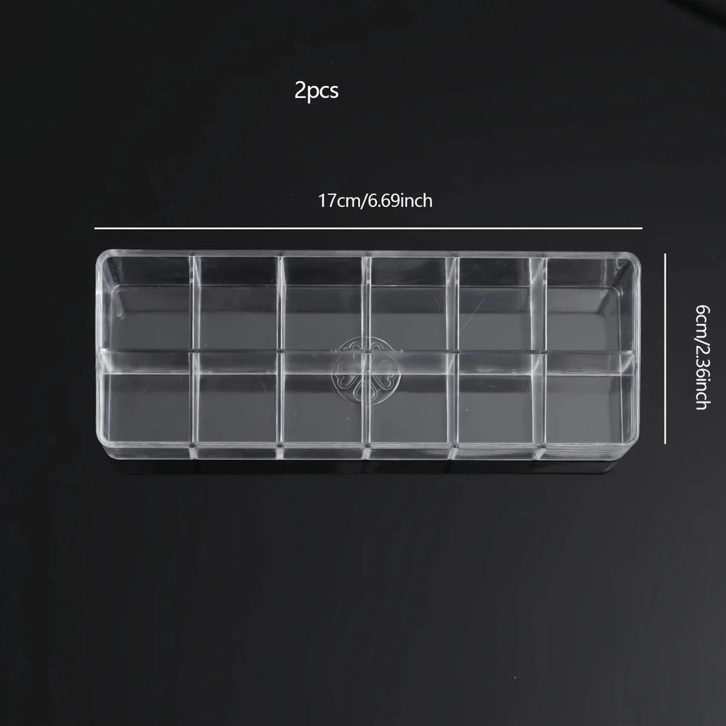 Clear 12 Grid Lipstick Stand Case Makeup Organizer Storage Box Lipstick Display Stand Holder Cosmetic Jewelry Organizer Box