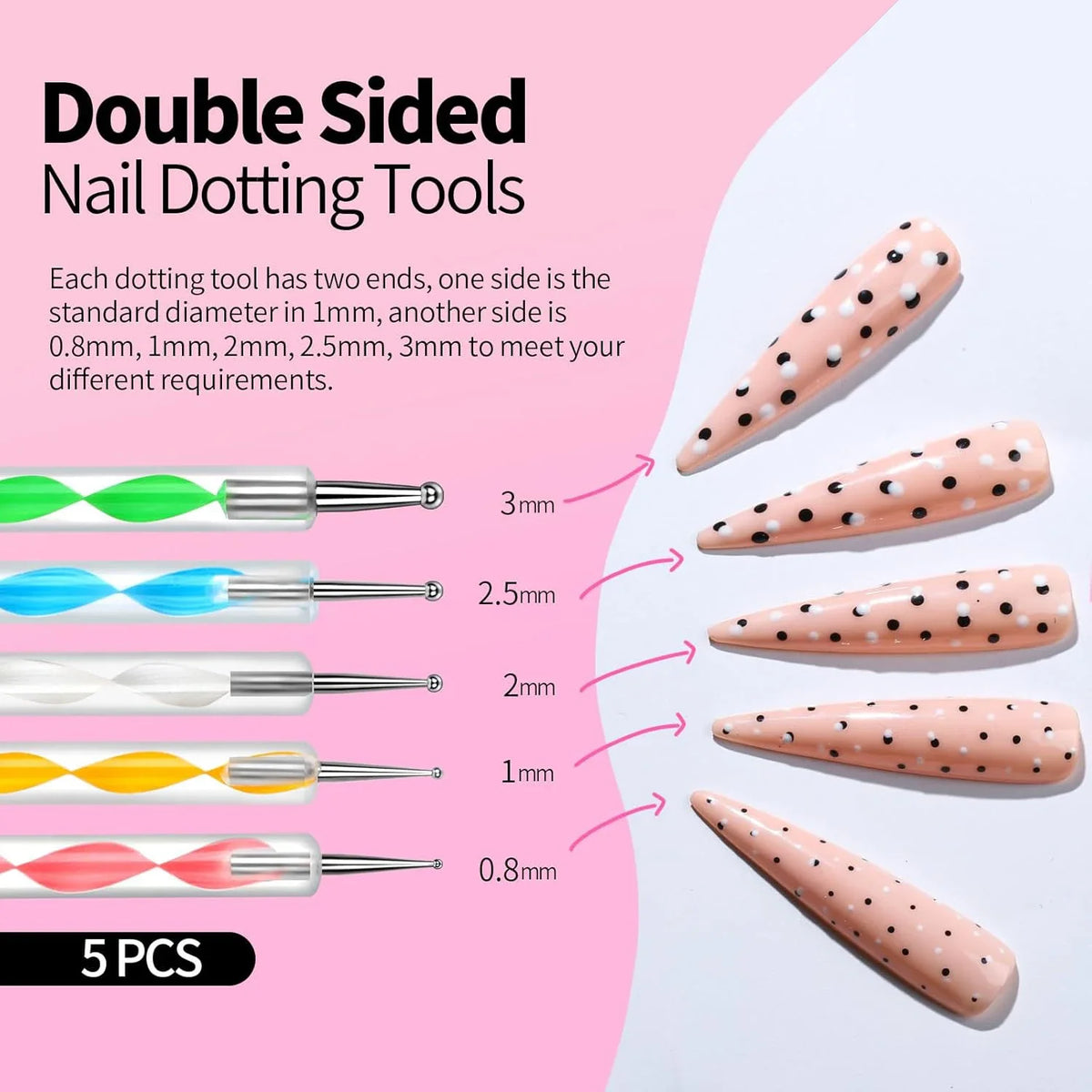 27-Piece Professional DIY Nail Art Brush Set, including nail art brushes/dotting tools/liner brushes/mixing palette/brush holder