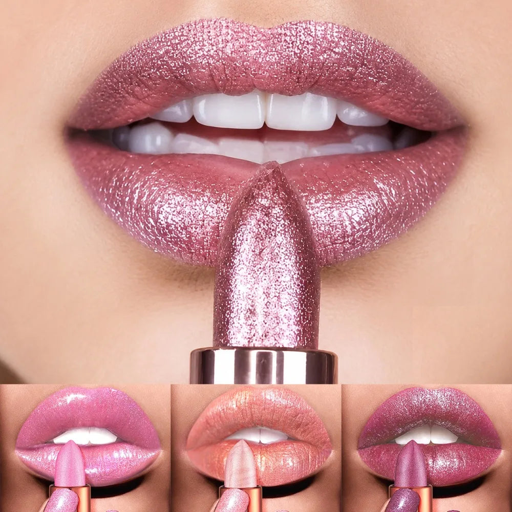 Rose Smoke Powder, Bright Starry Sky, Glossy Velvet Texture, Durable, Make Your Lips Shiny, Waterproof, Anti-fouling.lipstick